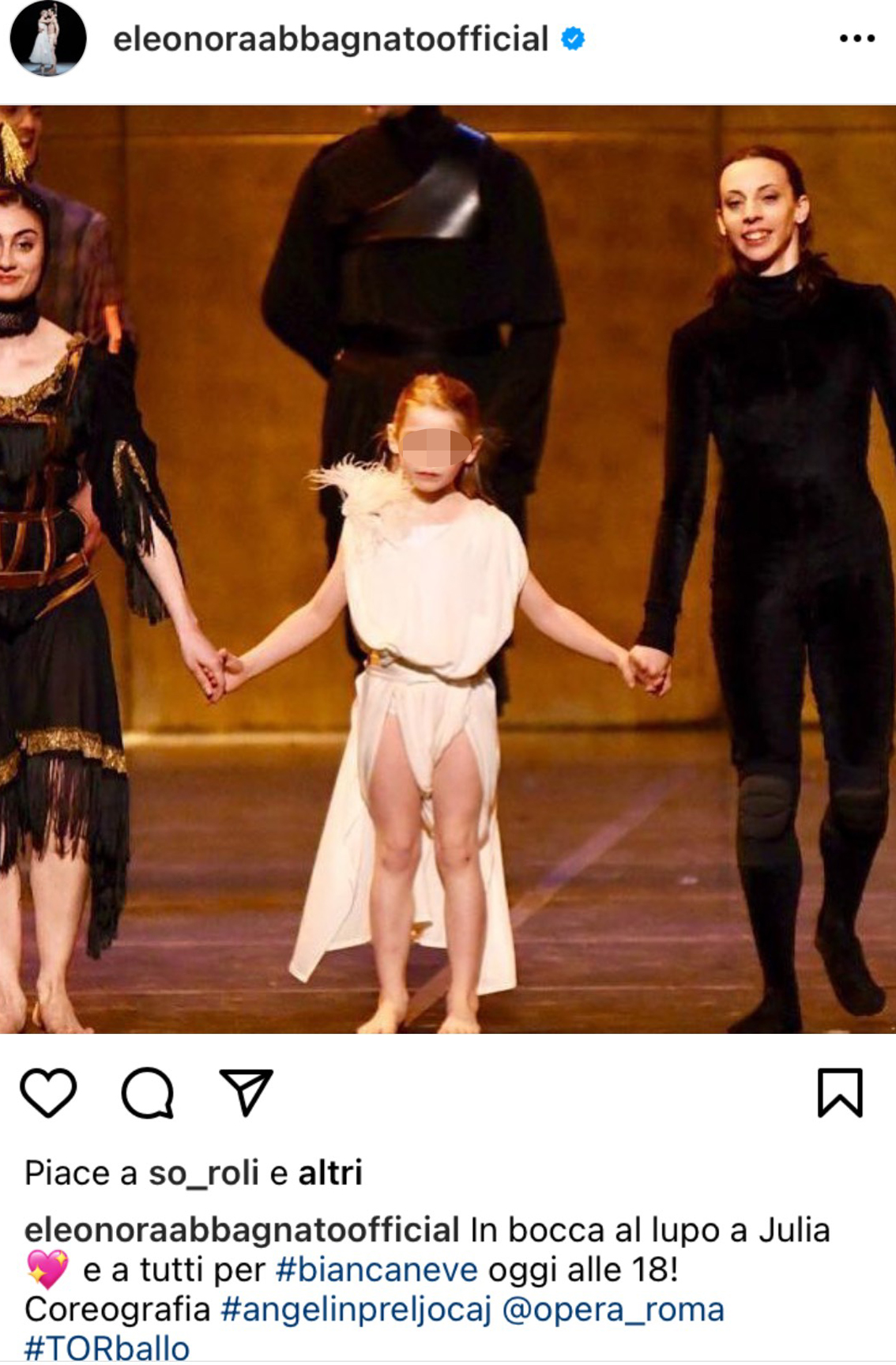 Eleonora Abbagnato Danza Con Julia La Figlia Di 10 Anni In Lei Mi Rivedo Bambina Gossip